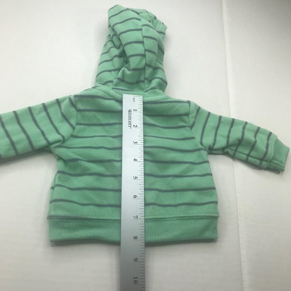 Just One You by Carters NB-3 Month Hoodie Green Animal On Front New With Tags - Picture 13 of 15